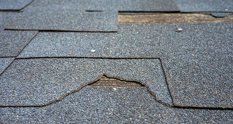 Visual signs of roof wear.